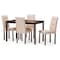 Baxton Studio Andrew Modern 5-Piece Beige Upholstered Grid-tufting Dining Set 123-5255-6809 - alternate 1